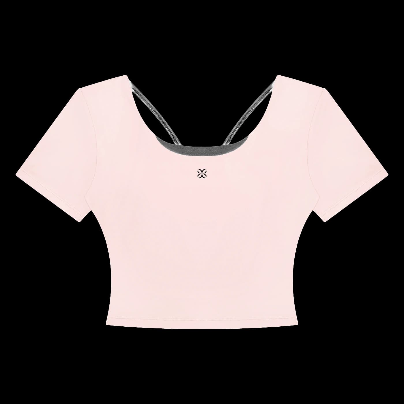 AURA Camiseta Técnica Color Block · Rosa Palo en color Rosa Palo - Vista frontal de estudio | AYA
