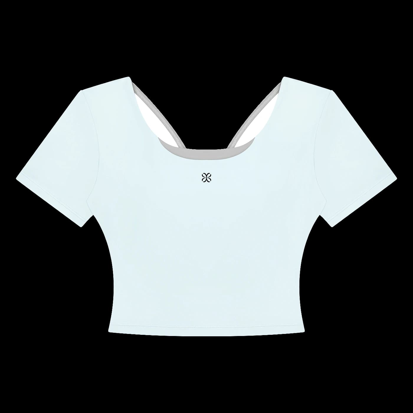 AURA Camiseta Técnica Color Block · Azul Claro en color Azul Claro - Vista frontal de estudio | AYA