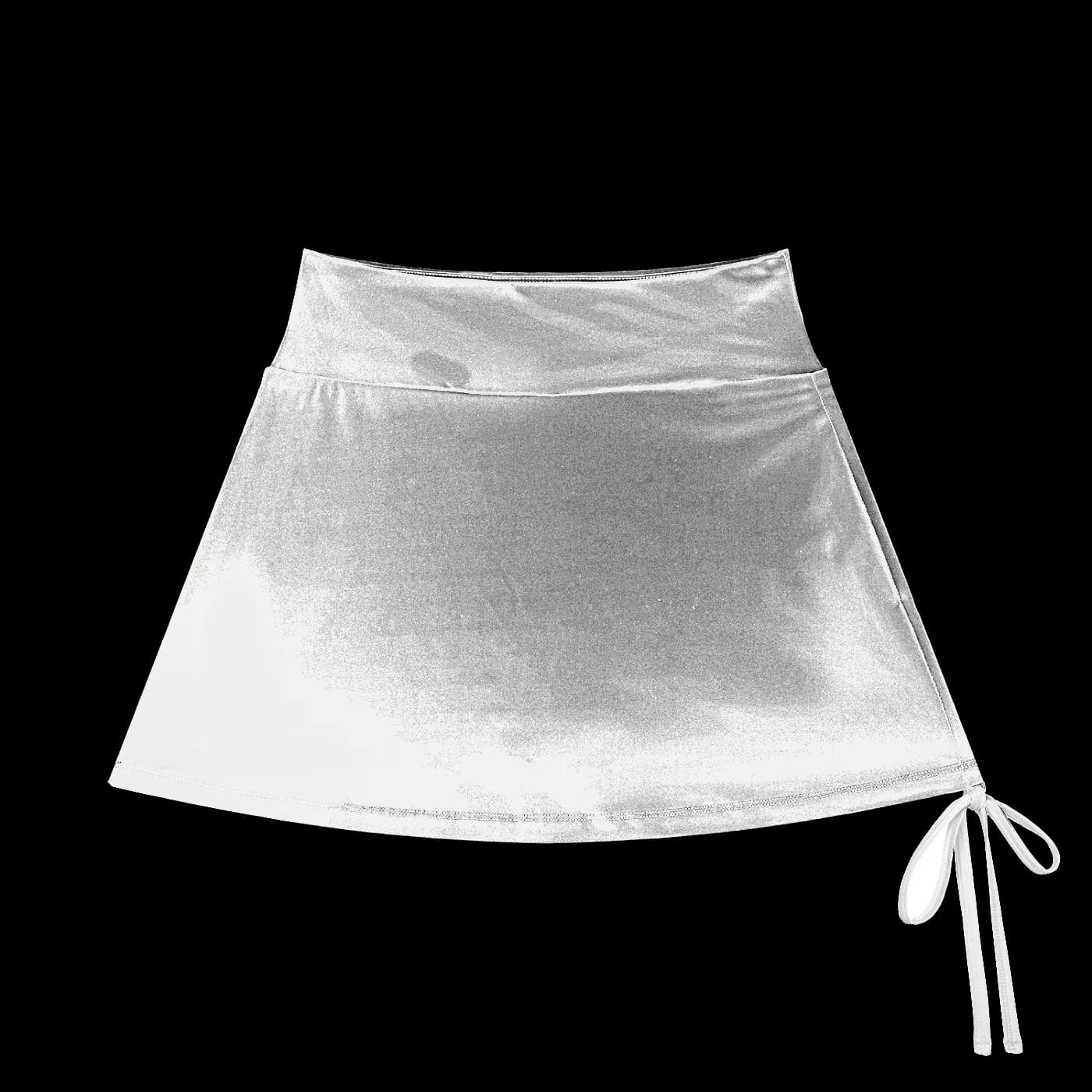 SCULPT Drawstring A-Line Falda-Pantalón · Blanco en color Blanco - Vista frontal de estudio | AYA
