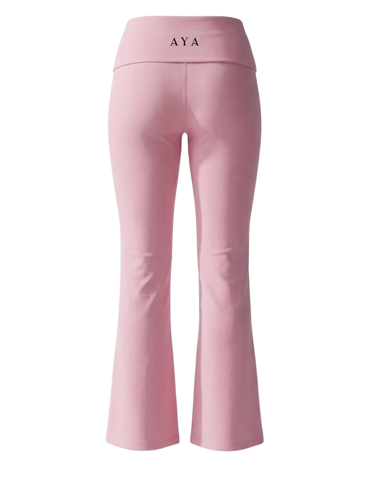 SCULPT High-Rise Pantalón Acampanado Studio · Rosa en color Rosa - Vista lateral y silueta | AYA