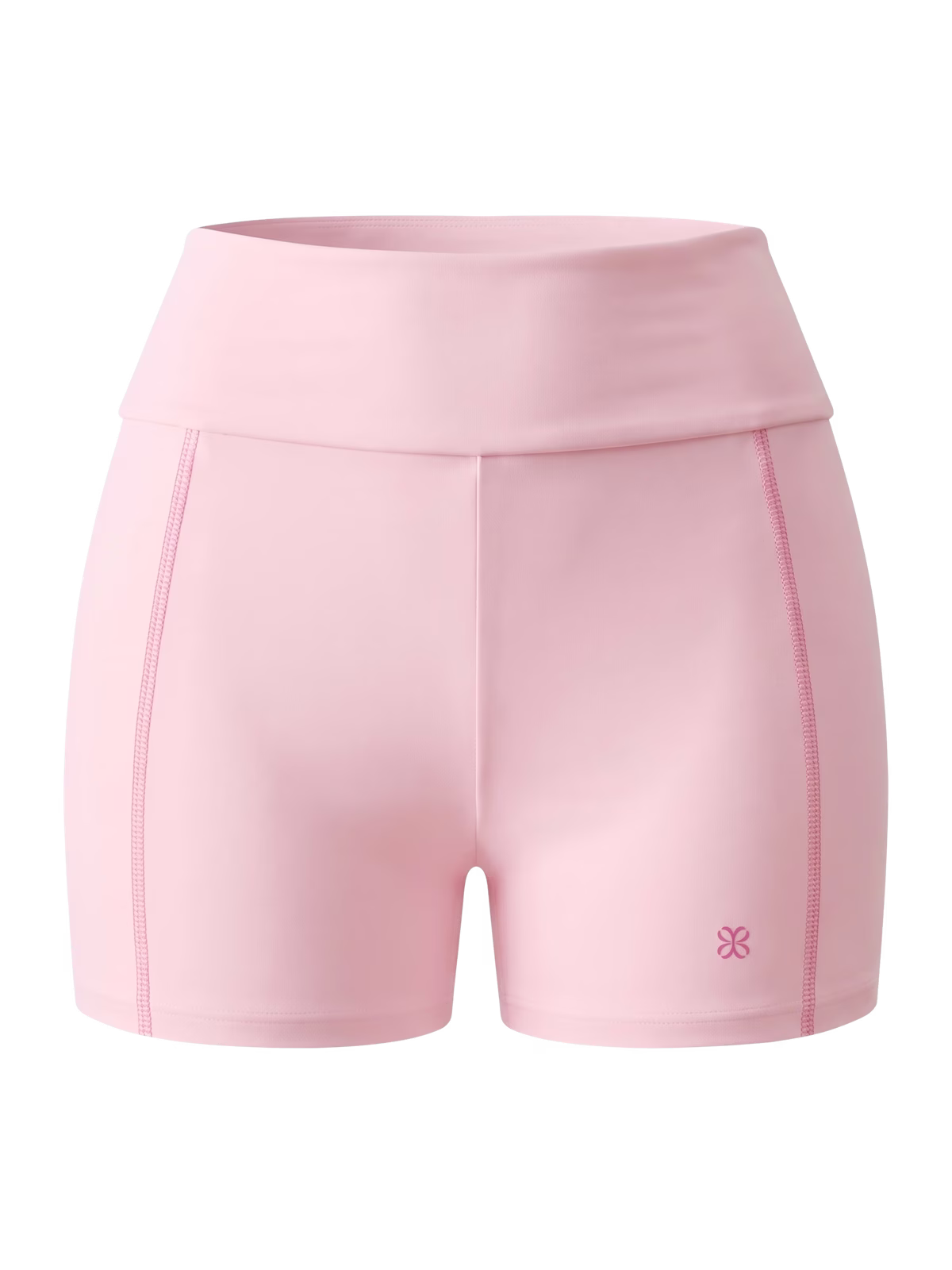 SCULPT High-Waisted Short Ciclista · Rosa en color Rosa - Vista lateral y silueta | AYA