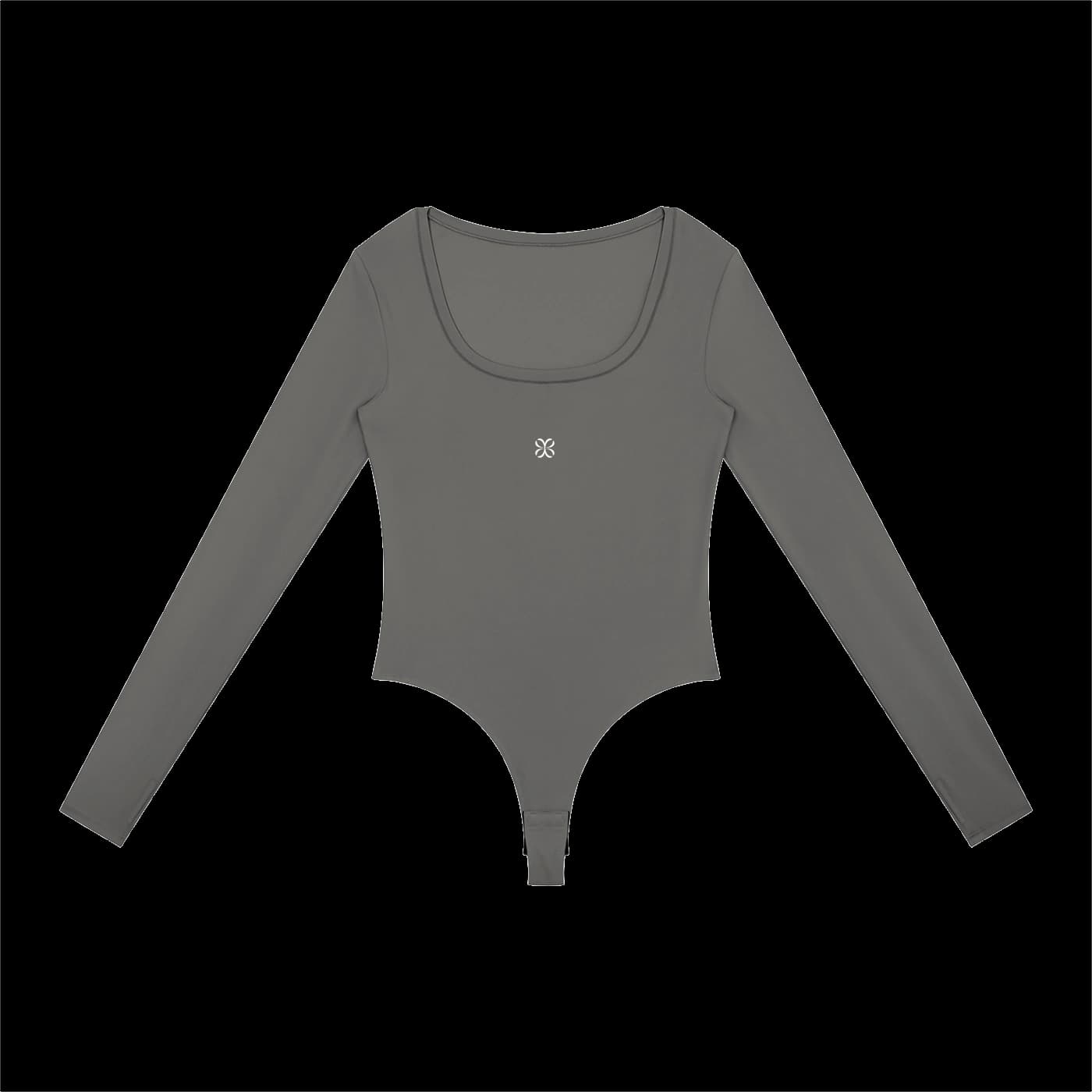 SCULPT Body Manga Larga Segunda Piel · Gris en color Gris - Vista frontal de estudio | AYA