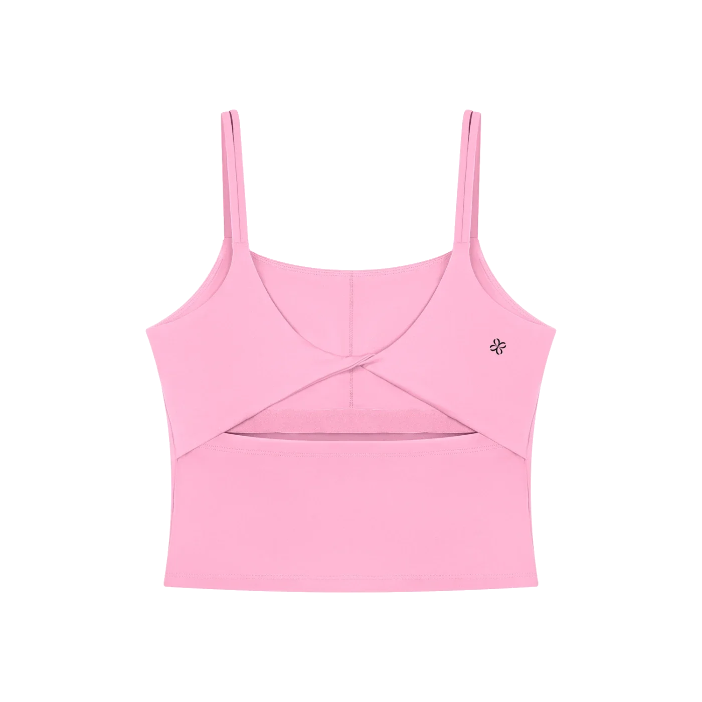 AURA Top Corto Escote Redondo · Rosa en color Rosa - Vista posterior y espalda | AYA