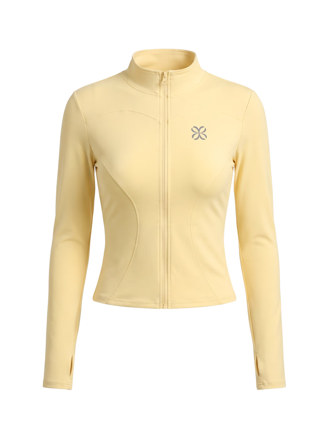 Yoga Sports Jacket · Amarillo Pastel en color Amarillo Pastel - Vista frontal de estudio | AYA