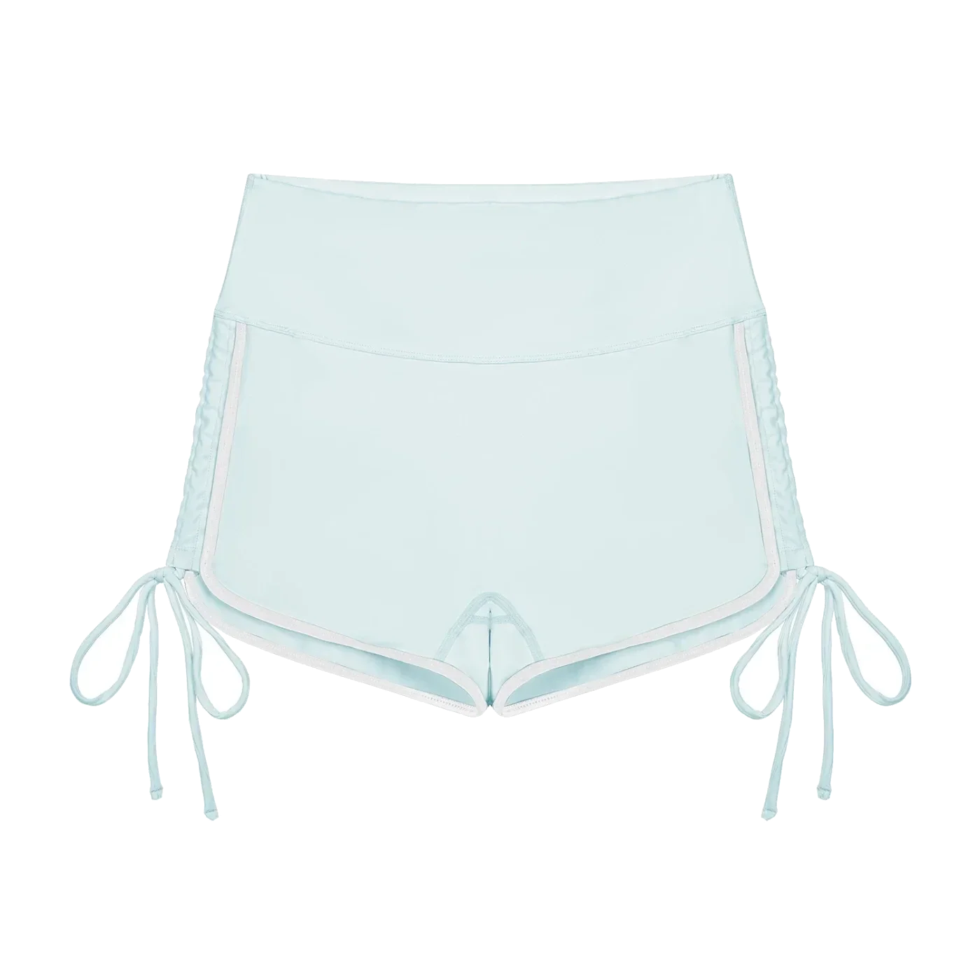 SCULPT Short Biker Color Block · Azul Claro en color Azul Claro - Vista frontal de estudio | AYA