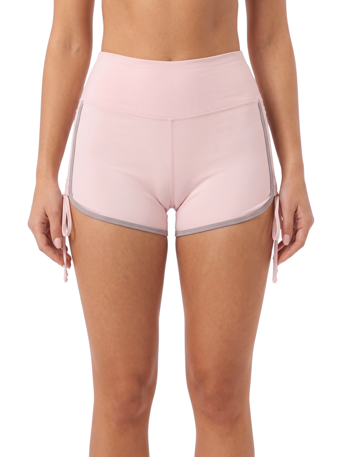 SCULPT Short Biker Color Block · Rosa Palo en color Rosa Palo - Vista lateral y silueta | AYA