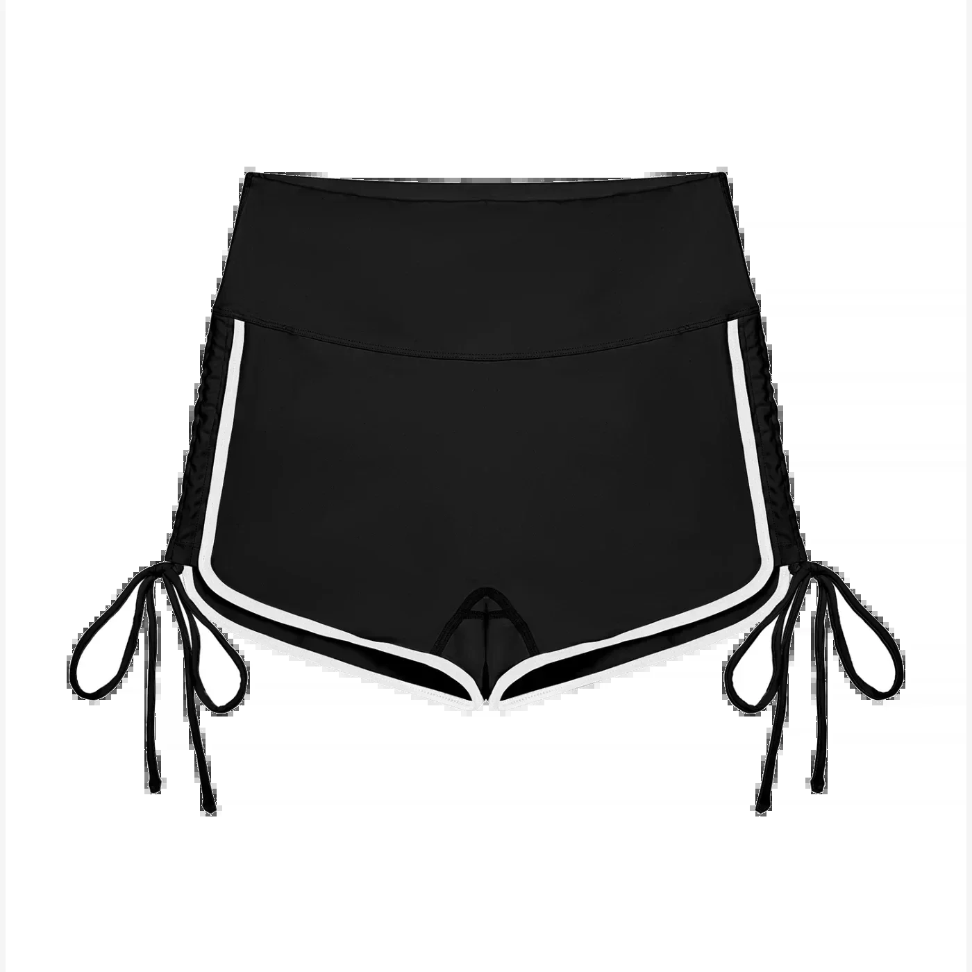 SCULPT Short Biker Color Block · Negro en color Negro - Vista frontal de estudio | AYA