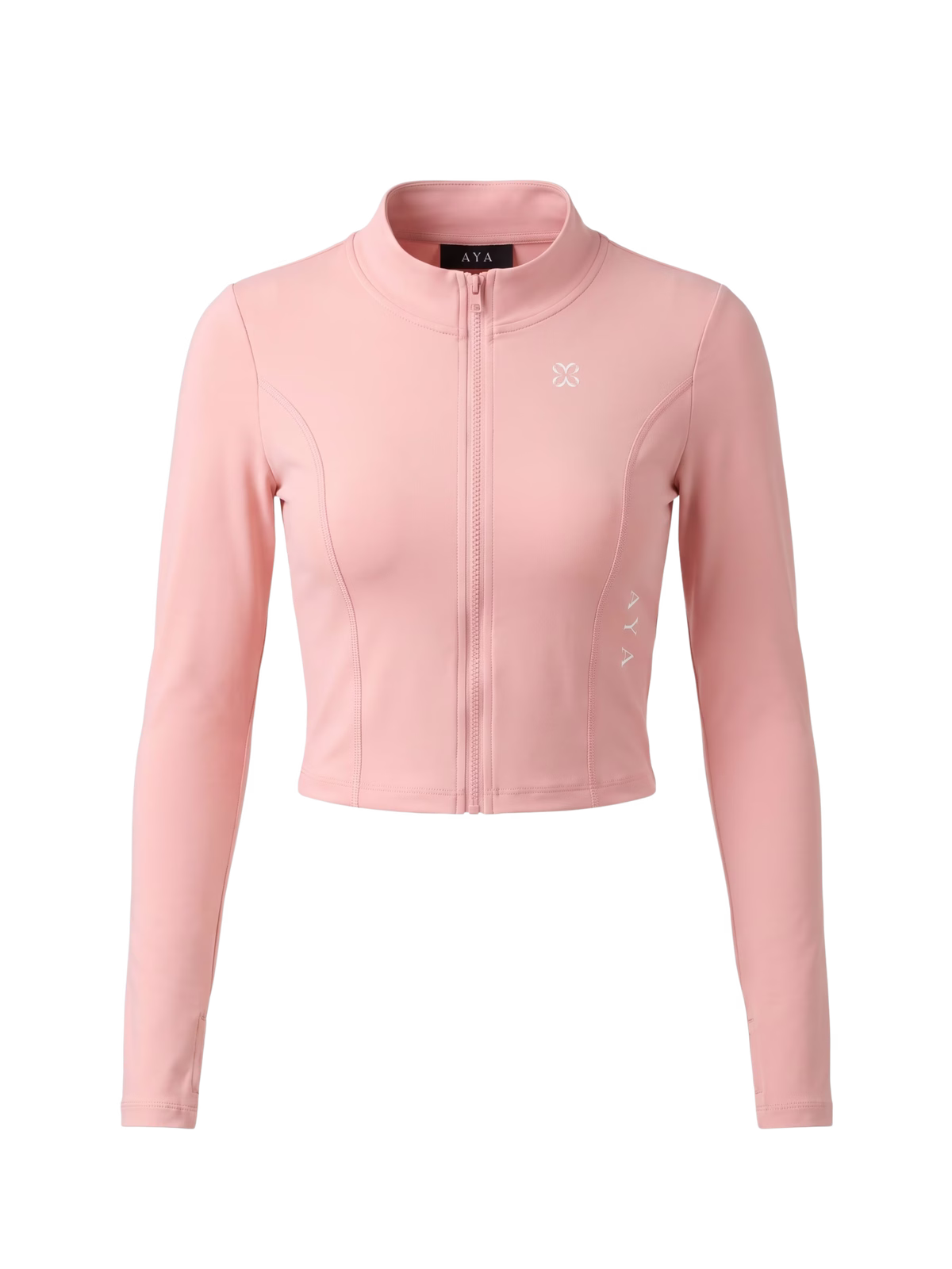 ATELIER Chaqueta Crop Zip · Negro en color Negro - Vista frontal de estudio | AYA