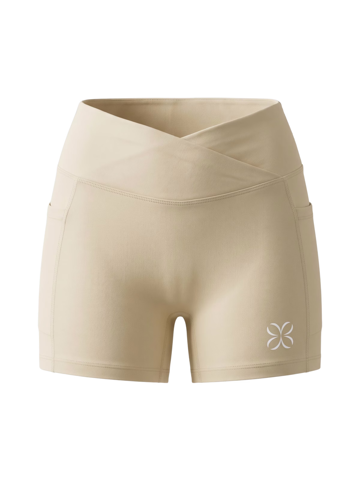 SCULPT Short Studio con Bolsillo · Albaricoque Claro en color Albaricoque Claro - Vista lateral y silueta | AYA