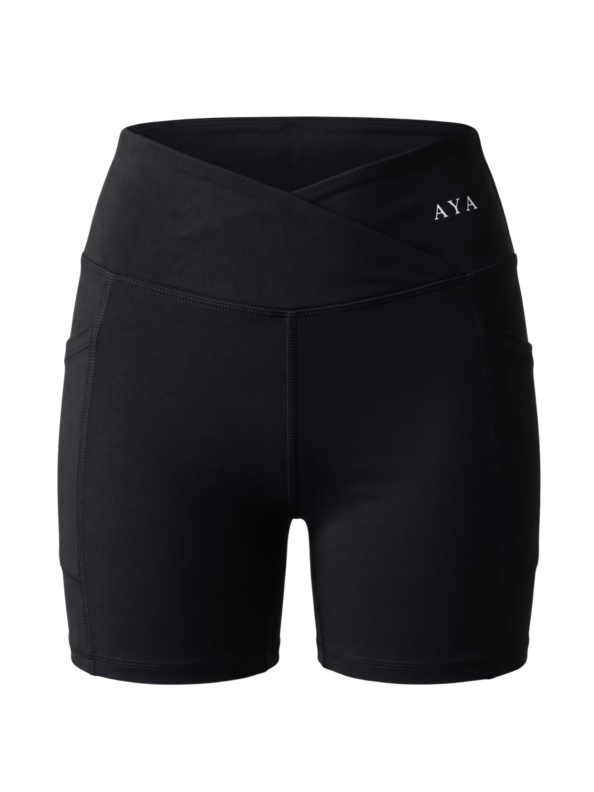 SCULPT Short Técnico con Bolsillo · Negro en color Negro - Detalle de tejido y compresión | AYA