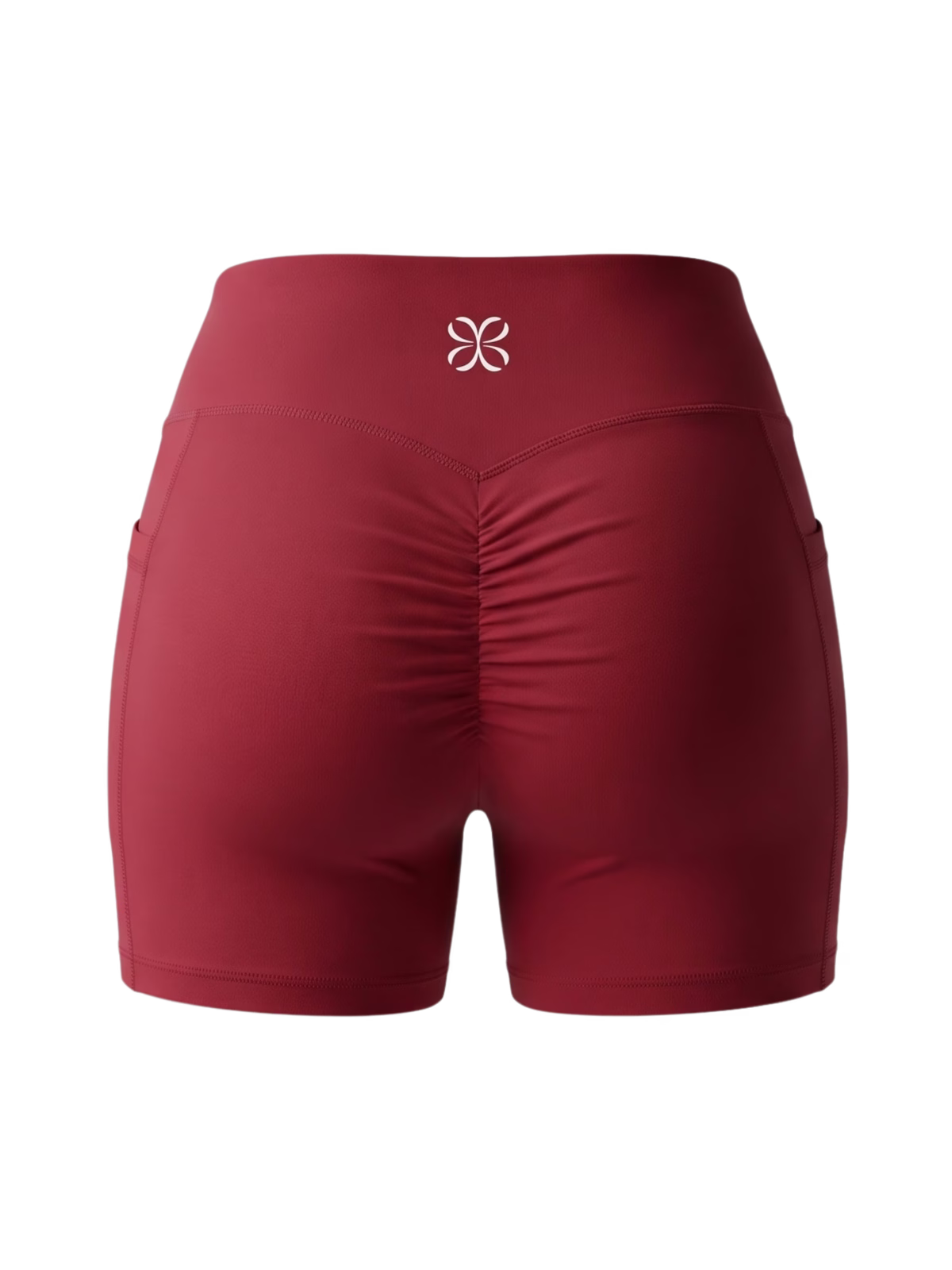 SCULPT Short Studio con Bolsillo · Rojo en color Rojo - Vista lateral y silueta | AYA