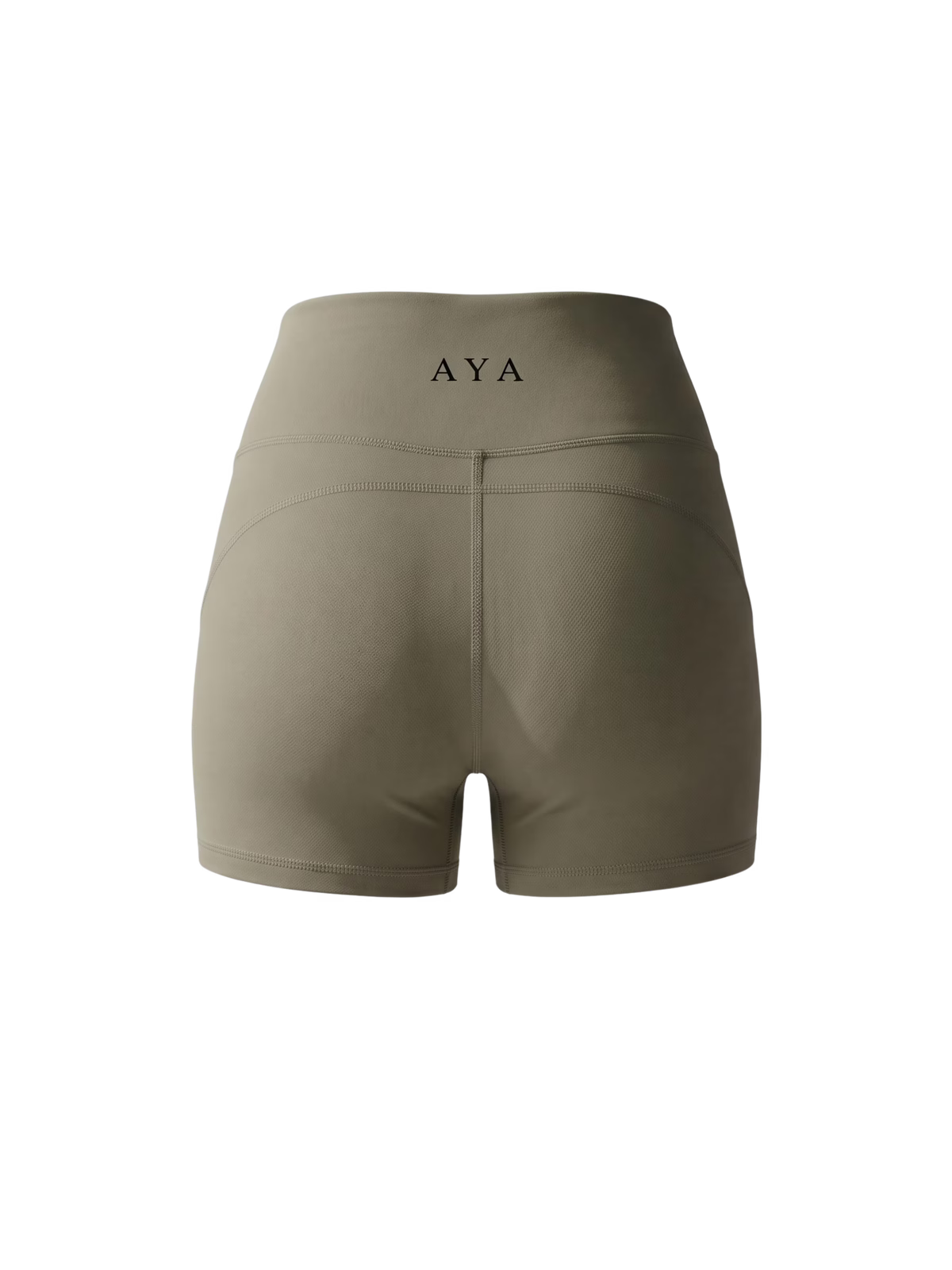 SCULPT Short Biker Clásico · Verde Salvia en color Verde Salvia - Vista lateral y silueta | AYA