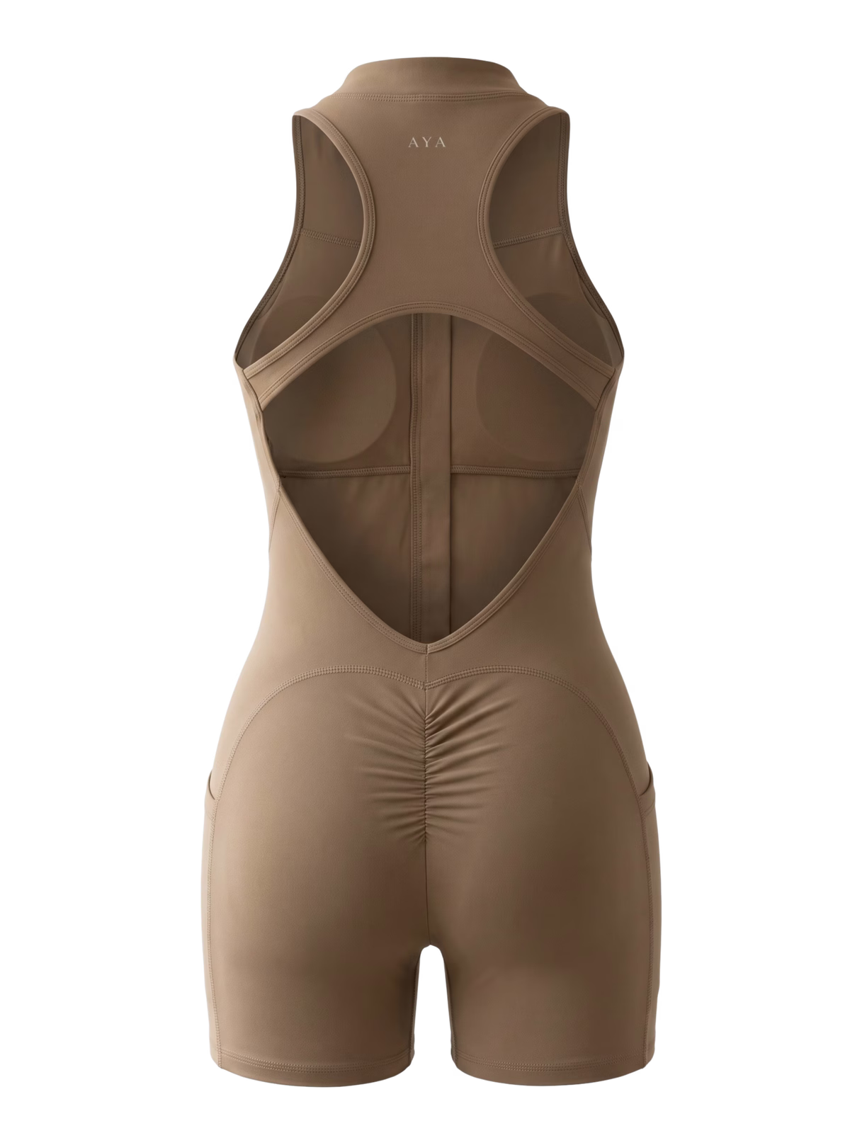 ATELIER Mono Corto 1/4-Zip · Café en color Café - Vista posterior y espalda | AYA