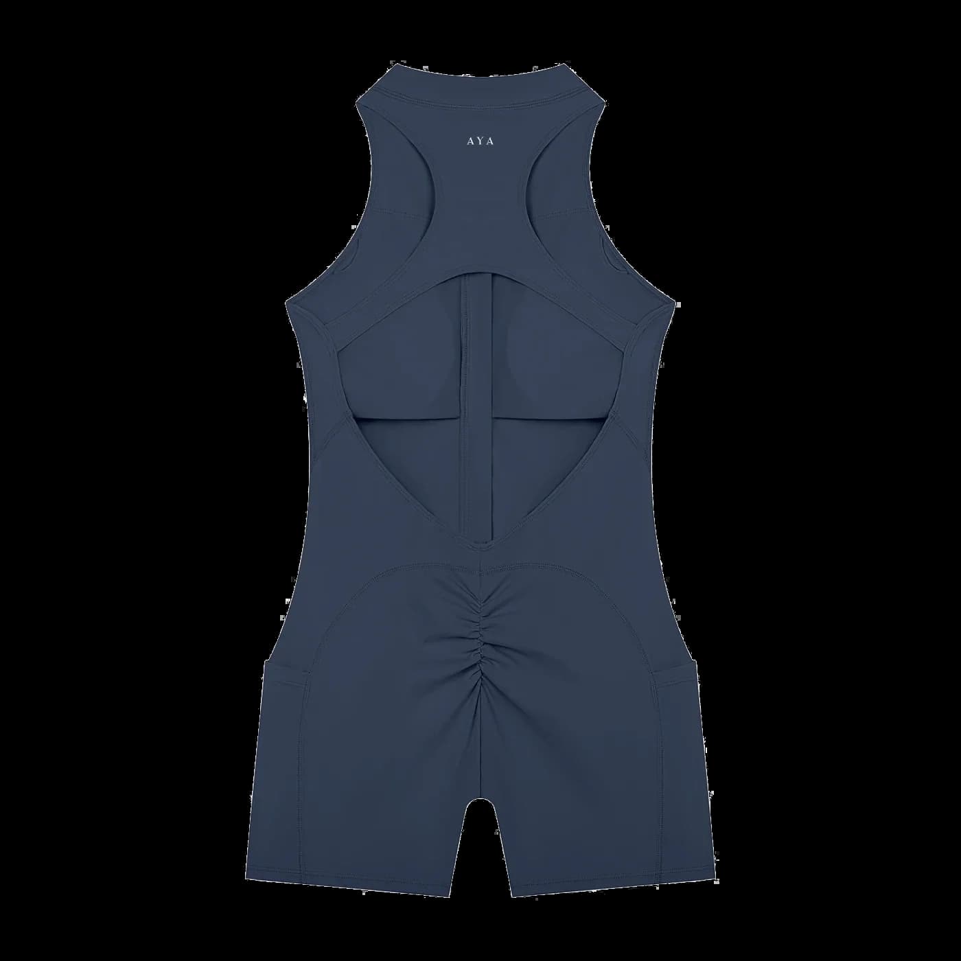 Navy Line Romper - Vista Editorial 7
