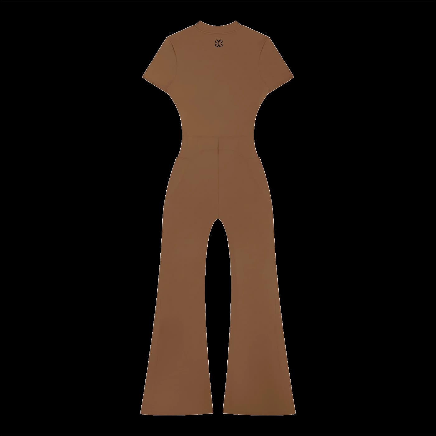 ATELIER Mono 1/4-Zip Pernera Flare · Marrón Chocolate en color Marrón Chocolate - Vista posterior y espalda | AYA