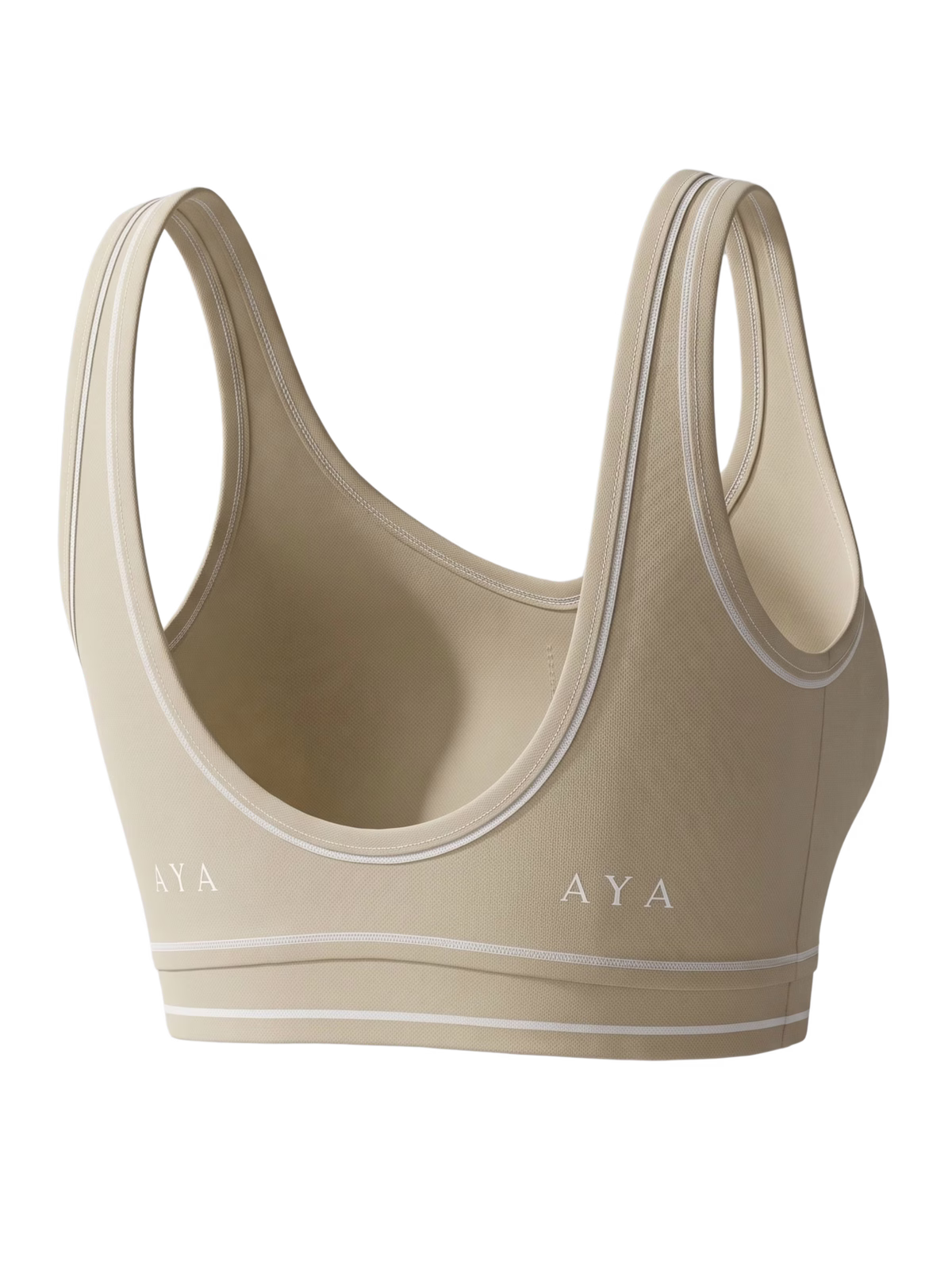 CONTOUR Frame Sujetador Deportivo · Albaricoque Claro en color Albaricoque Claro - Puesta en modelo en movimiento | AYA