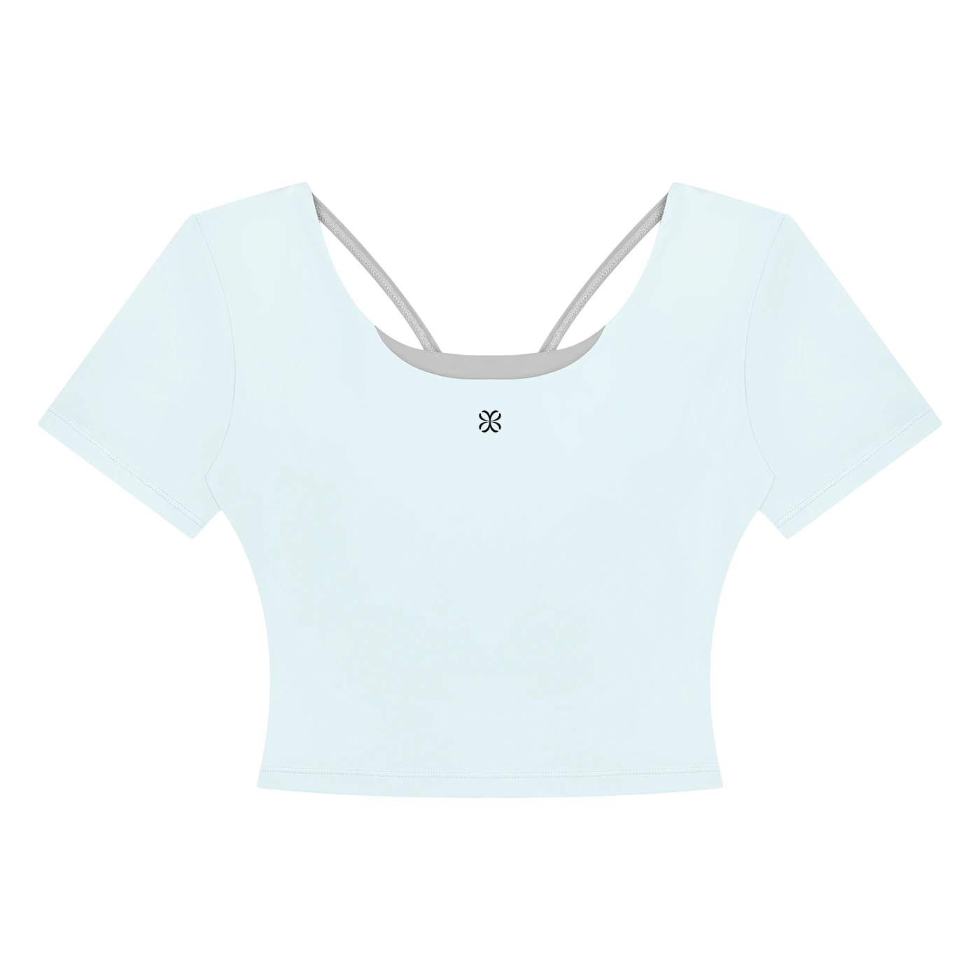 AURA Camiseta Técnica Color Block · Azul Claro en color Azul Claro - Vista frontal de estudio | AYA