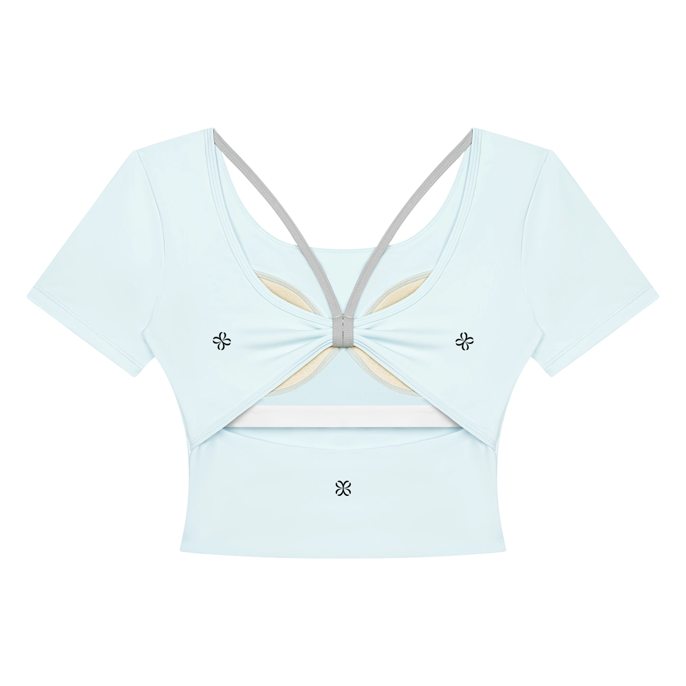 AURA Camiseta Técnica Color Block · Azul Claro en color Azul Claro - Vista posterior y espalda | AYA