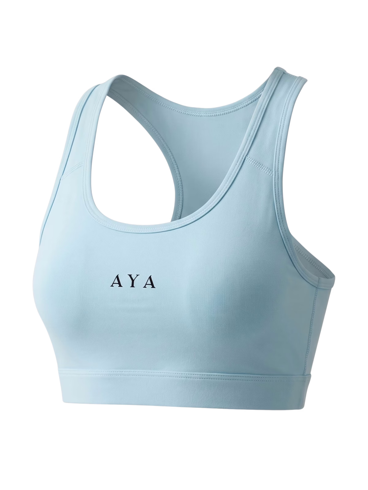 CONTOUR Longline Crop Sujetador Deportivo - Vista frontal de estudio | AYA