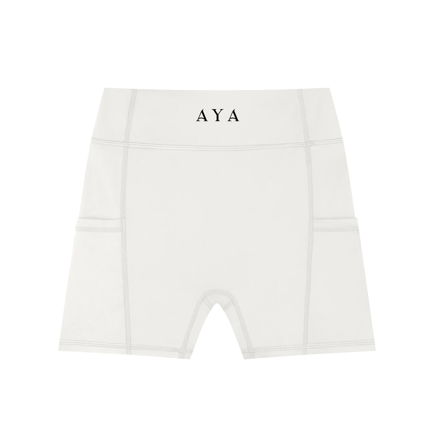 Women's High-Waisted Pocket Biker Shorts - 1