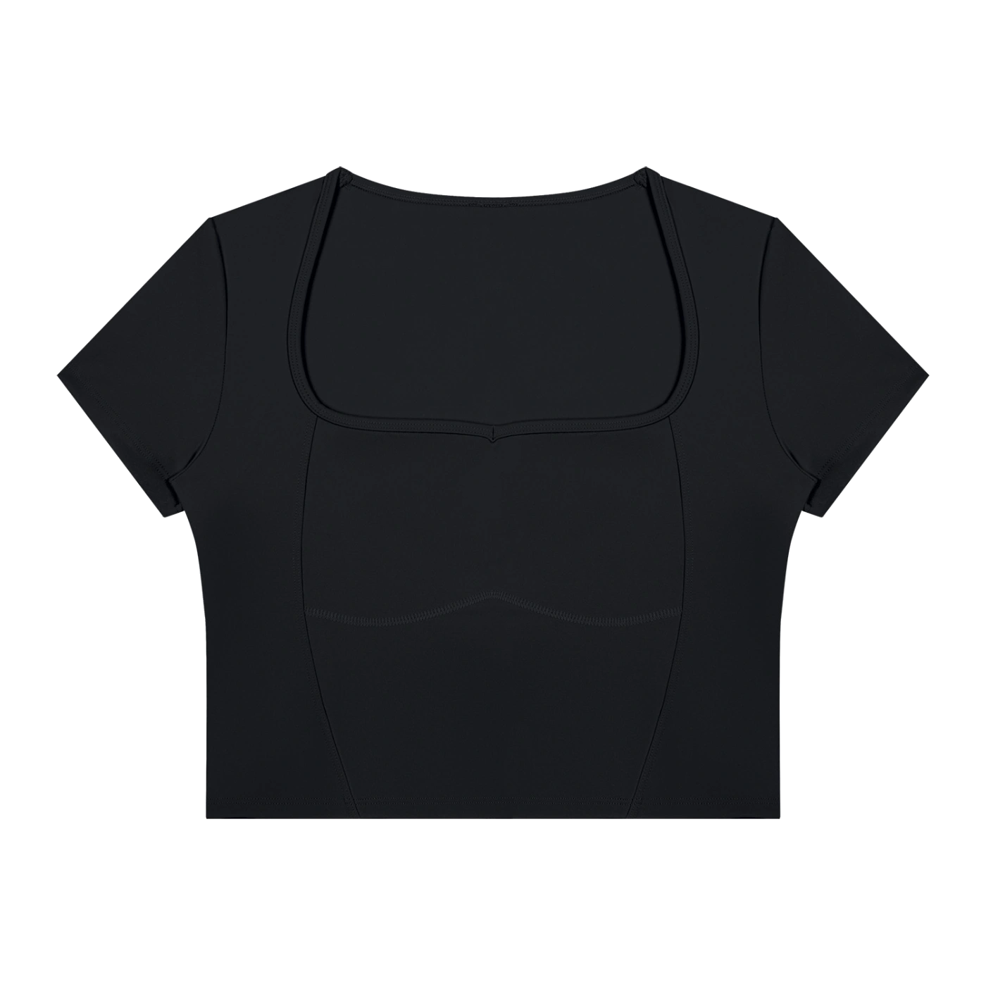 AURA Camiseta Corta Cuello Cuadrado - Vista frontal de estudio | AYA