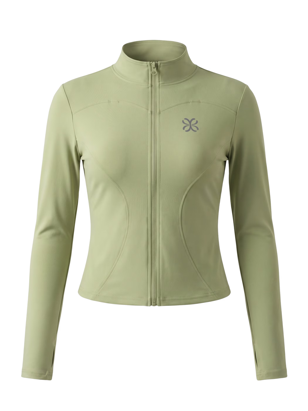 Yoga Sports Jacket · Verde en color Verde - Vista frontal de estudio | AYA