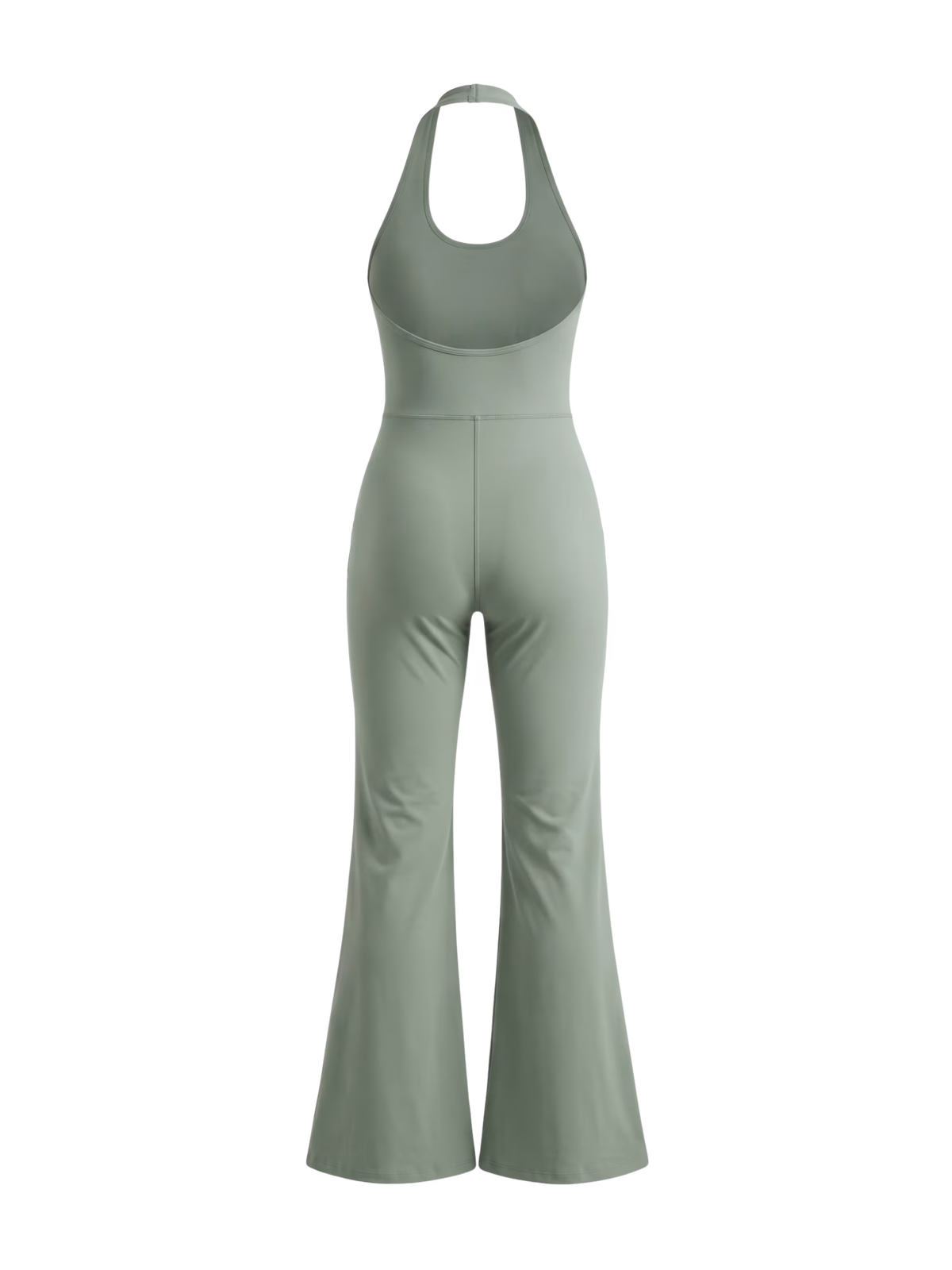 AURA Mono Halter Pernera Flare · Verde en color Verde - Vista posterior y espalda | AYA
