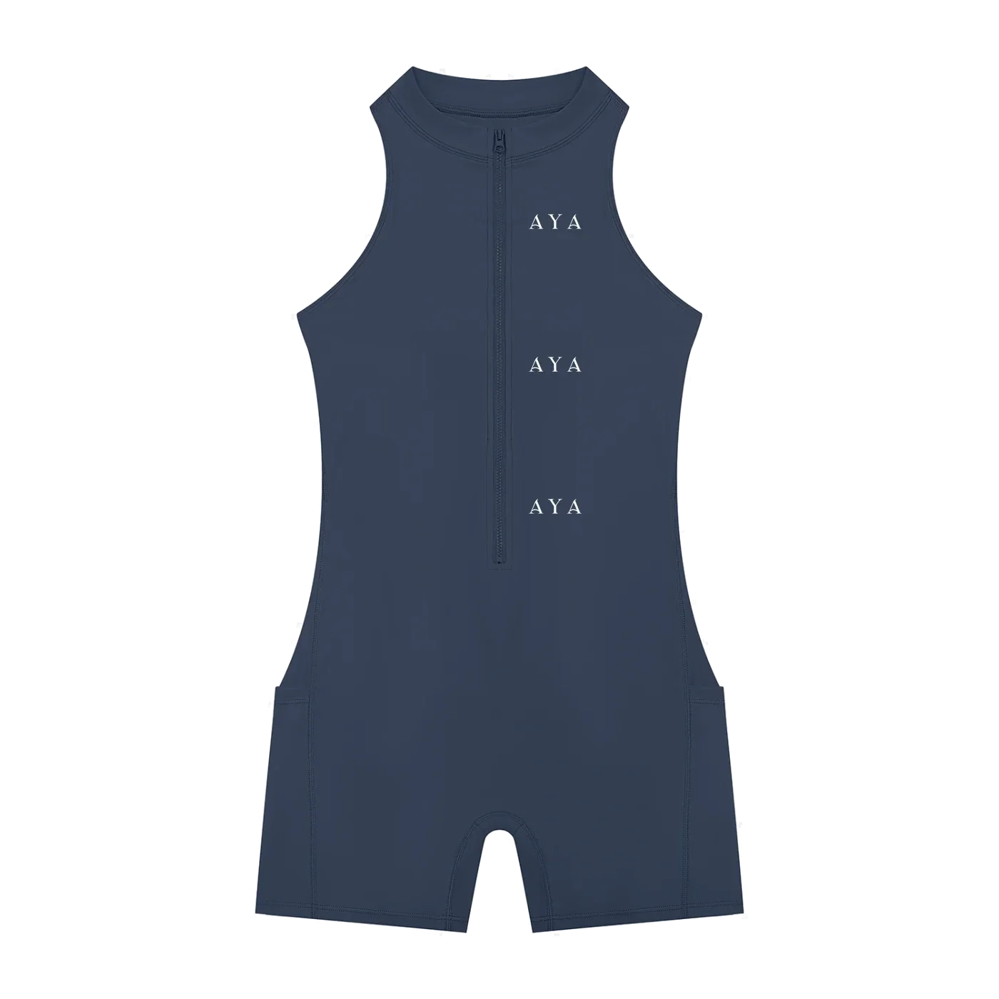 Navy Line Romper - 8