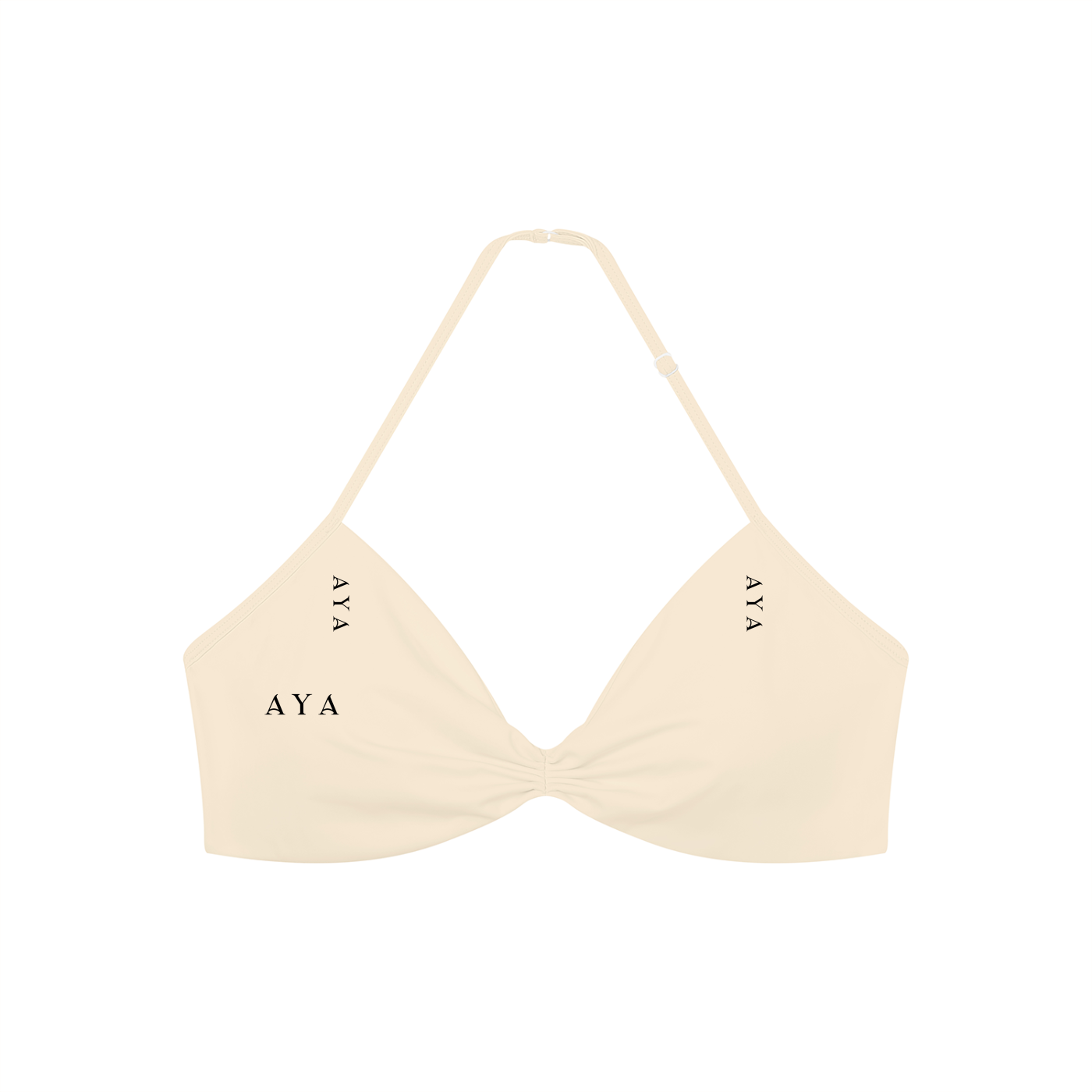 Women’s Ruched Halter-Neck Sports Bra - 1