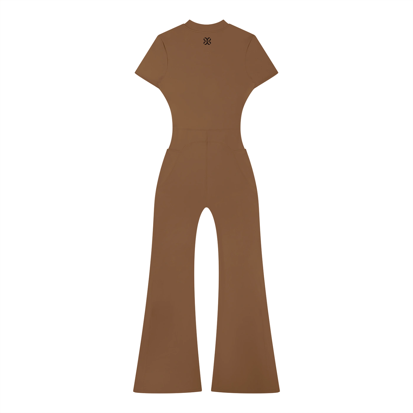 ATELIER Mono 1/4-Zip Pernera Flare · Marrón Chocolate en color Marrón Chocolate - Vista posterior y espalda | AYA