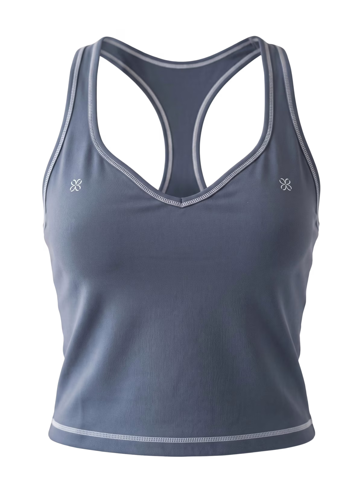 AURA Top Técnico Racerback · Azul Bruma en color Azul Bruma - Vista frontal de estudio | AYA