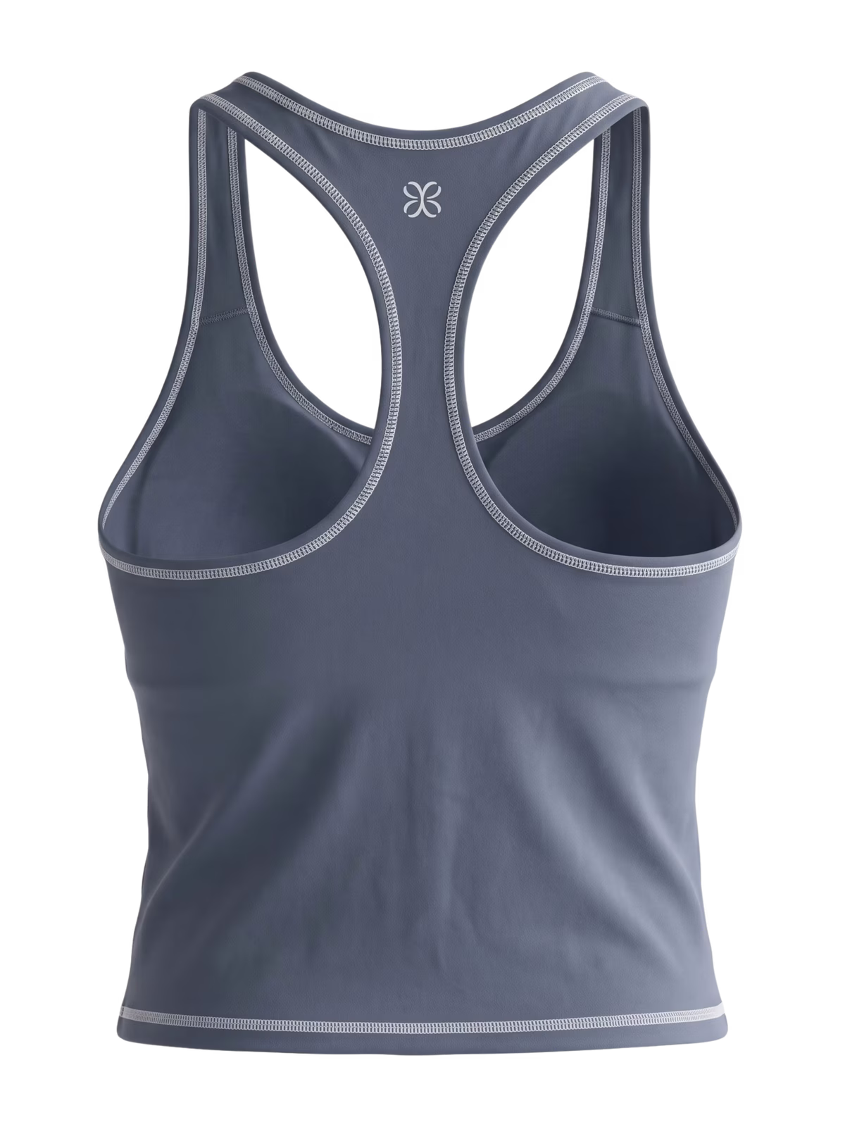 AURA Top Técnico Racerback · Azul Bruma en color Azul Bruma - Vista posterior y espalda | AYA